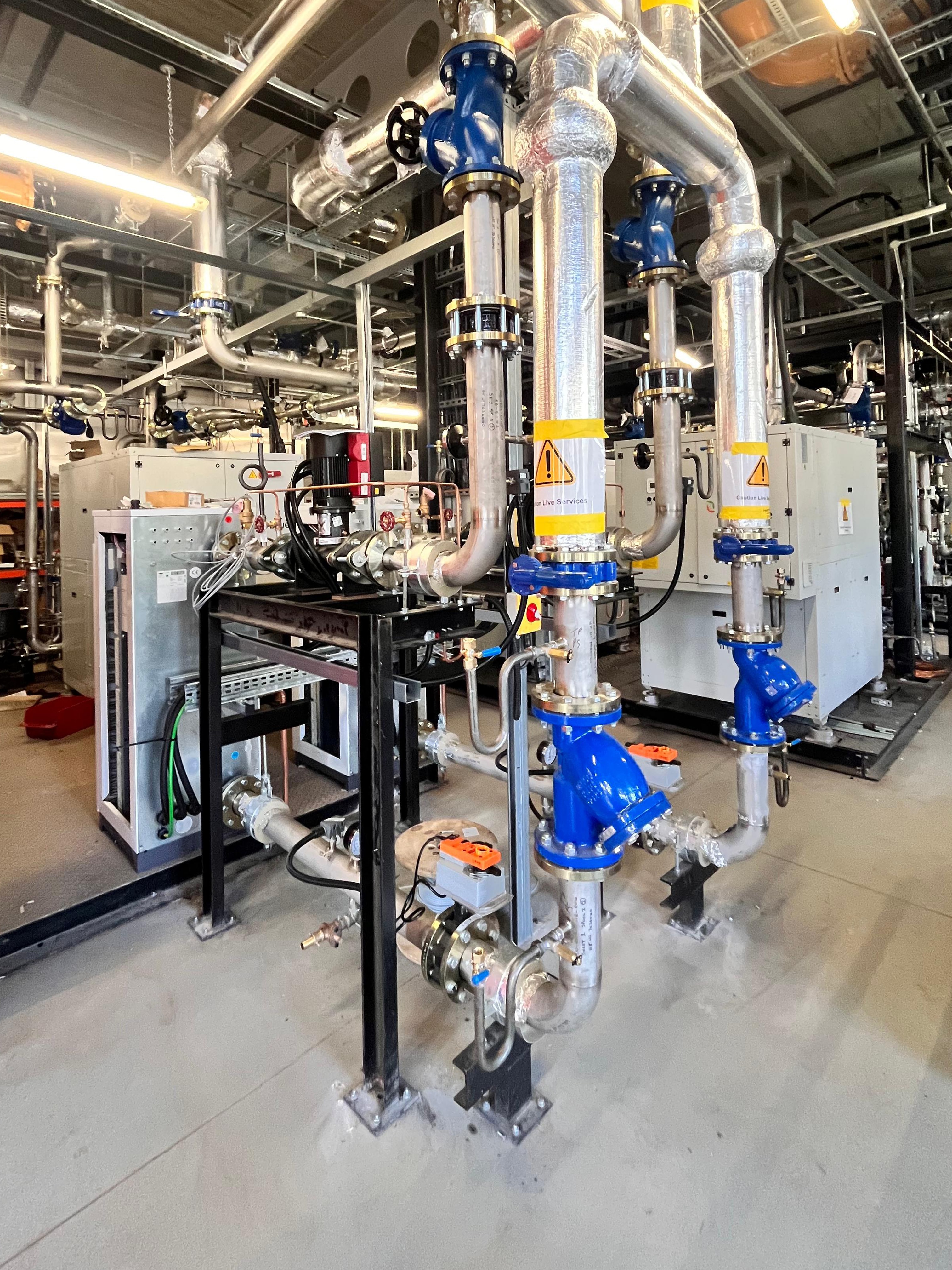 Boiler House Installation of Metric Tru-Bore Pipework